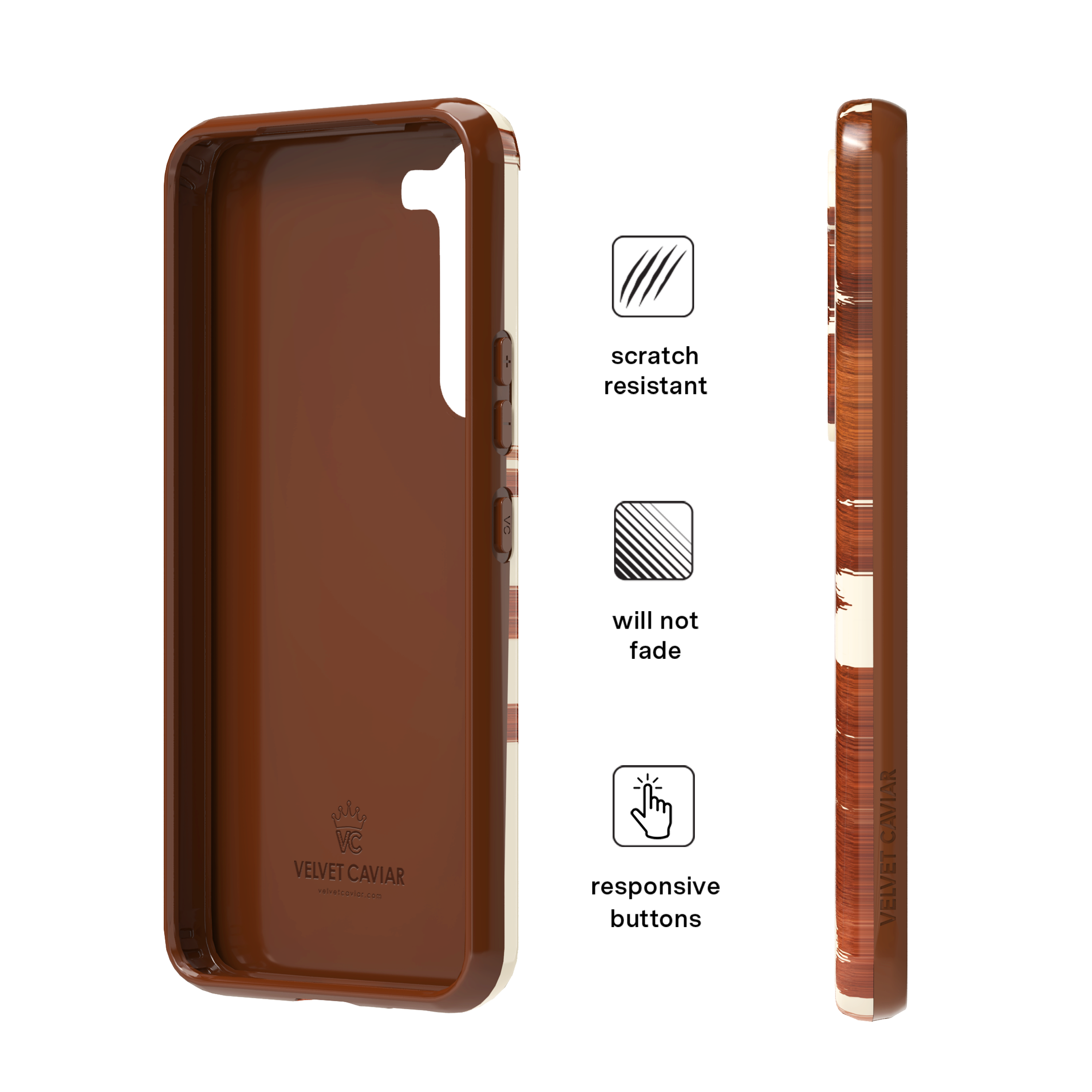 Premium Samsung Phone Case with Cocoa Cow Print - Durable Protection for Everyday Use | Perfect for Work, School & Travel