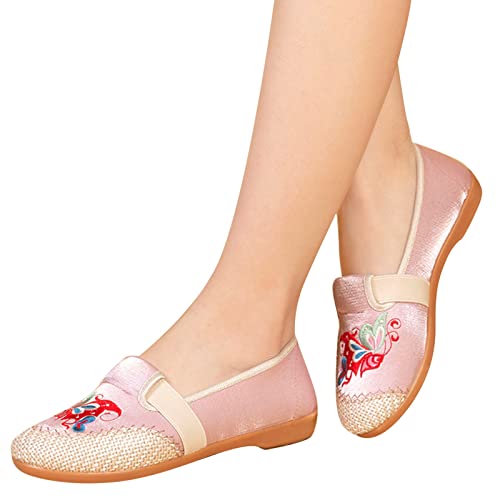Women's Comfortable Wide Width Flats - Dressy & Casual Slip-On Loafers with Breathable Elastic Band | Lightweight Walking Shoes for Work, Travel & Everyday Wear