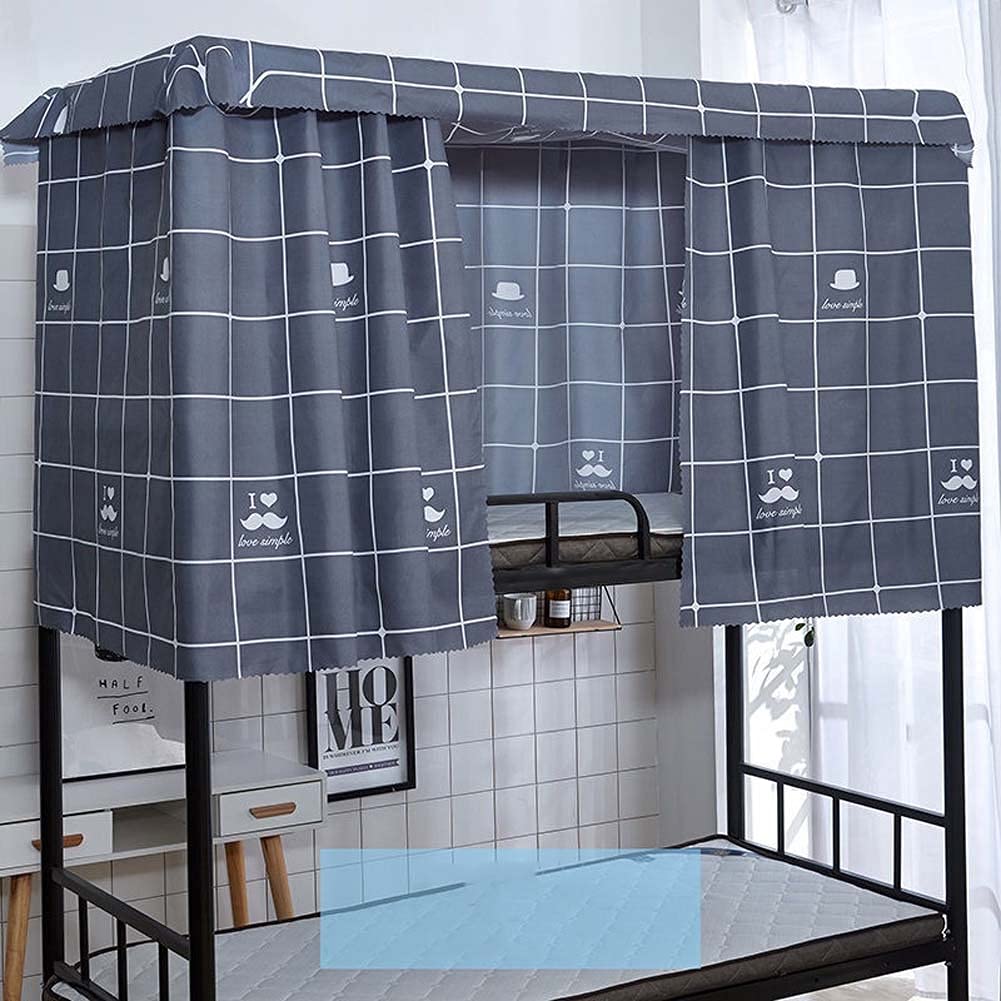 Blackout Bunk Bed Curtains for College Dorm - Privacy Bed Canopy with Mosquito Netting & Dust Protection - Twin Size Bed Tent for Student Dormitory (Perfect for Studying, Sleeping & Creating Private Space)