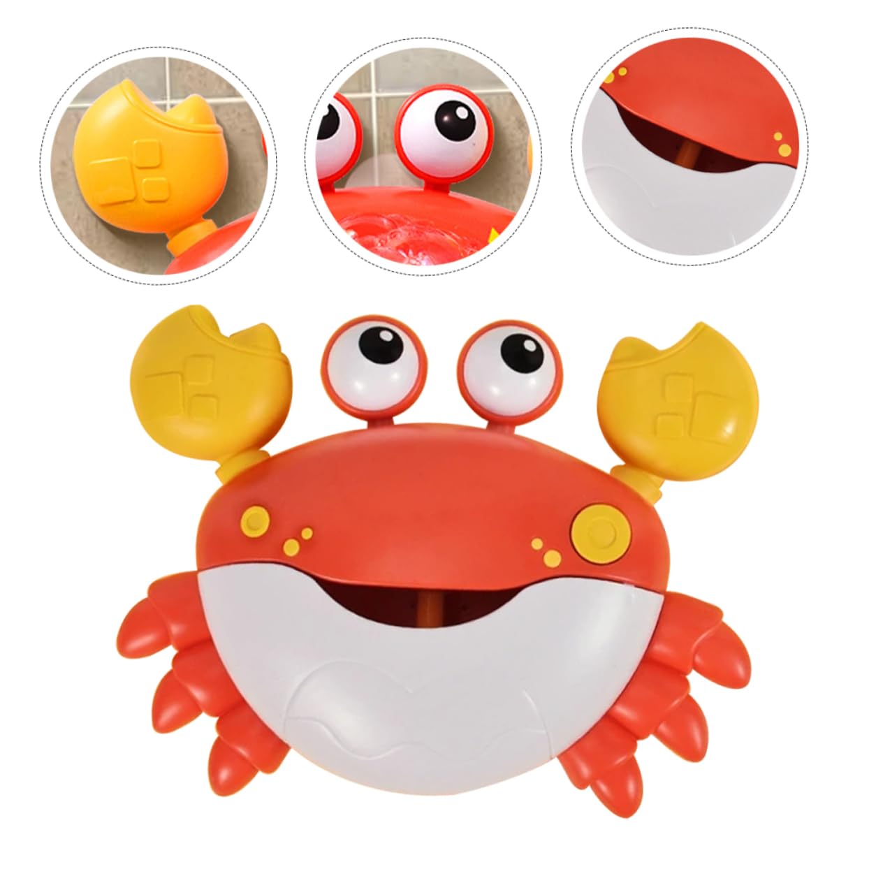 ORFOFE Kids Bath Bubble Machine - Red Plastic Toy for Bathtub Fun