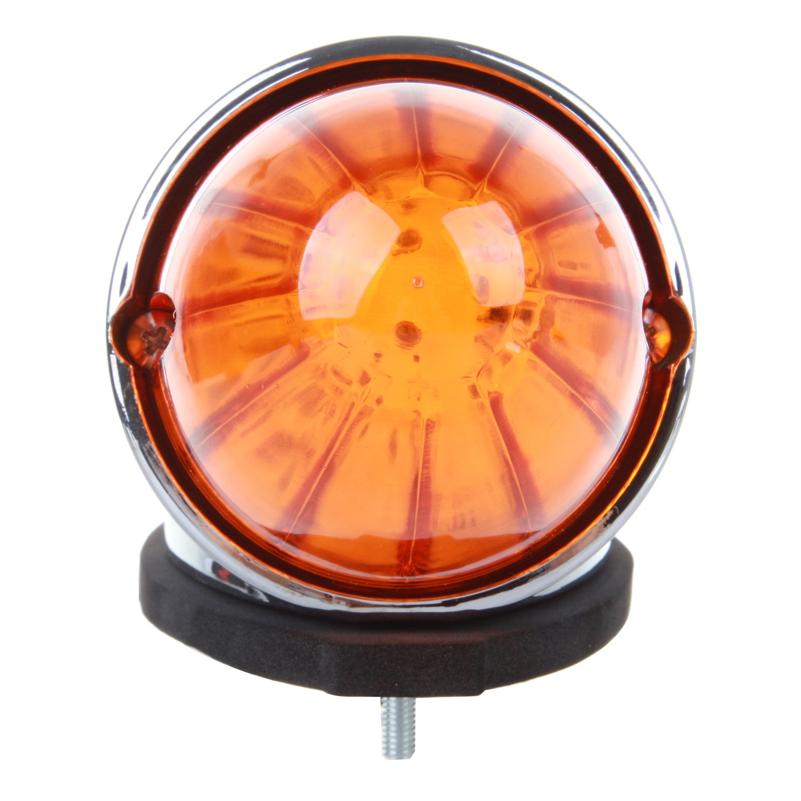 11PCS Amber 17Chrome Torpedo Cab Marker Lights with Clear Lens - Truck Trailer Roof Running Top Lights for Peterbilt, Kenworth, Freightliner, Volvo & Mack | Durable Marker Lights for Enhanced Night Visibility & Road Safety
