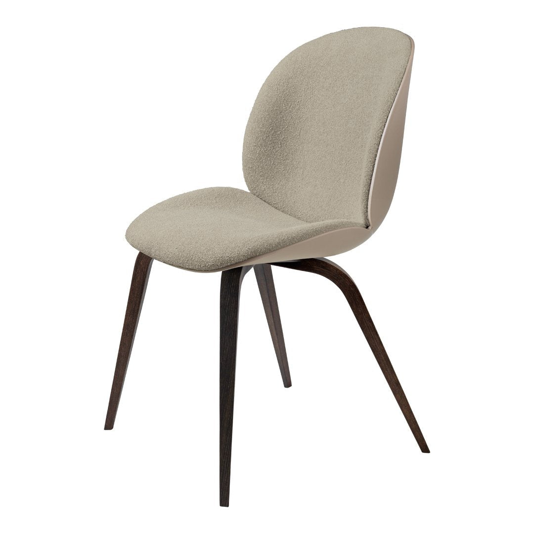 Beetle Dining Chair with Front Upholstery and Smoked Oak Base - Modern Kitchen & Dining Room Furniture for Home Decor