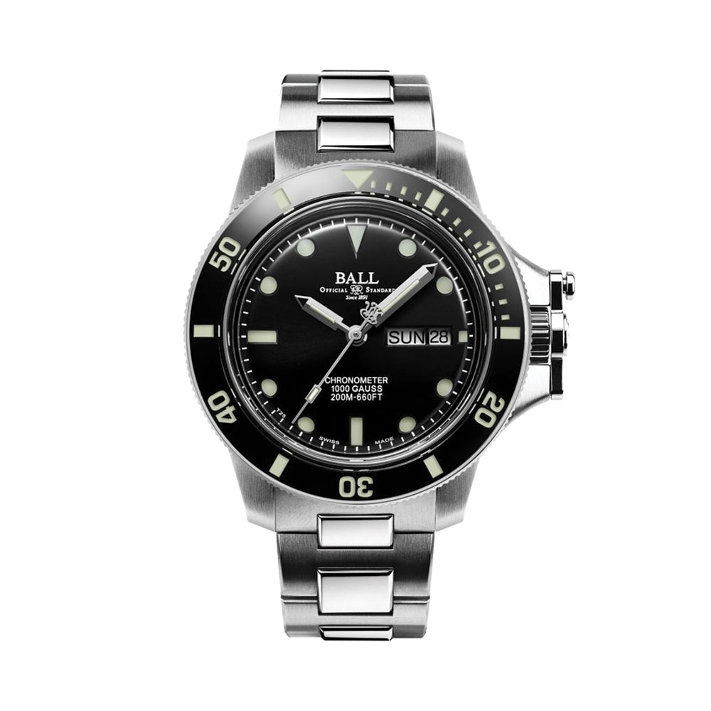 Original Engineer Hydrocarbon 40mm Black Stainless Steel Watch with Bracelet - Perfect for Professional, Outdoor & Casual Wear