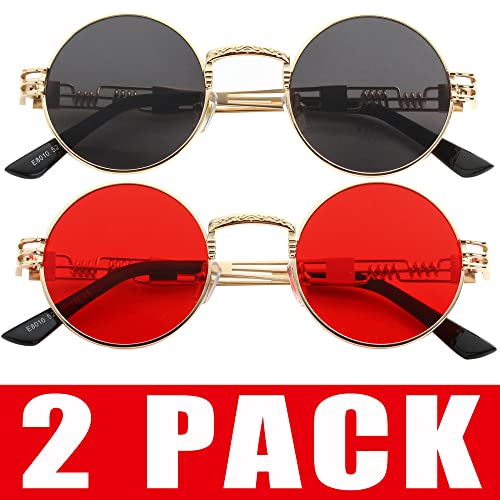 2 Pack (Gold/Black + Gold/Red)
