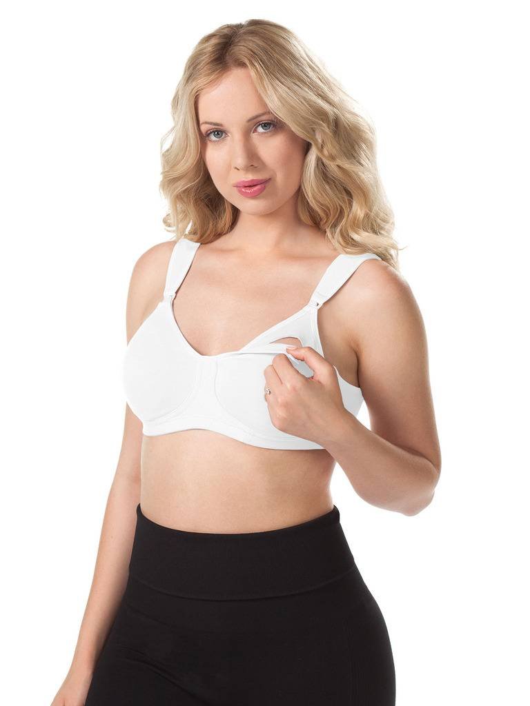 Leading Lady Women's Nursing Wireless Sports Bra - Comfortable Maternity & Nursing Bra for Active Moms - Perfect for Yoga, Running, and Postpartum Workouts