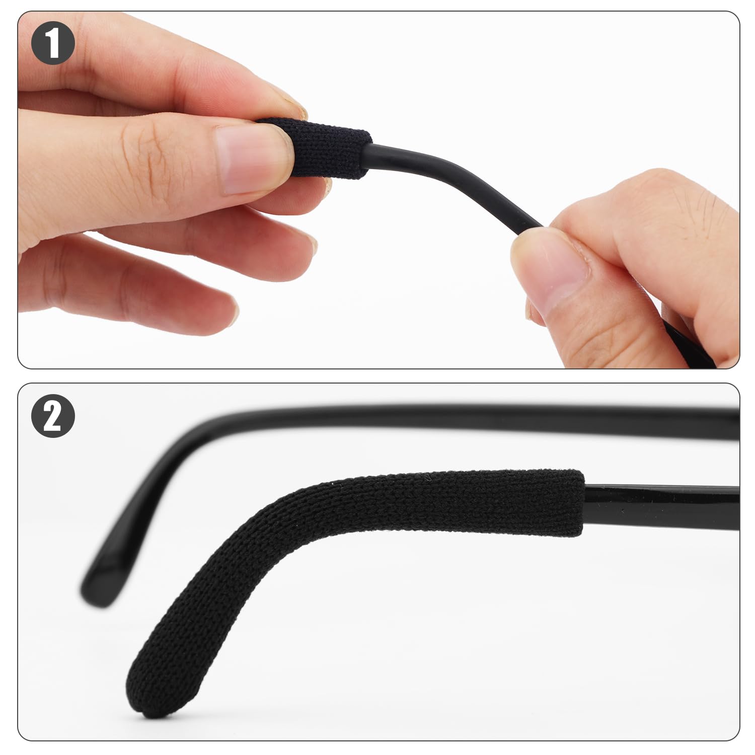 3 Pairs Anti-Slip Glasses Ear Cushions & 5 Pairs Soft Silicone Nose Pads - Comfortable Eyeglass Accessories for Better Fit - Perfect for Reading, Working, or Daily Wear