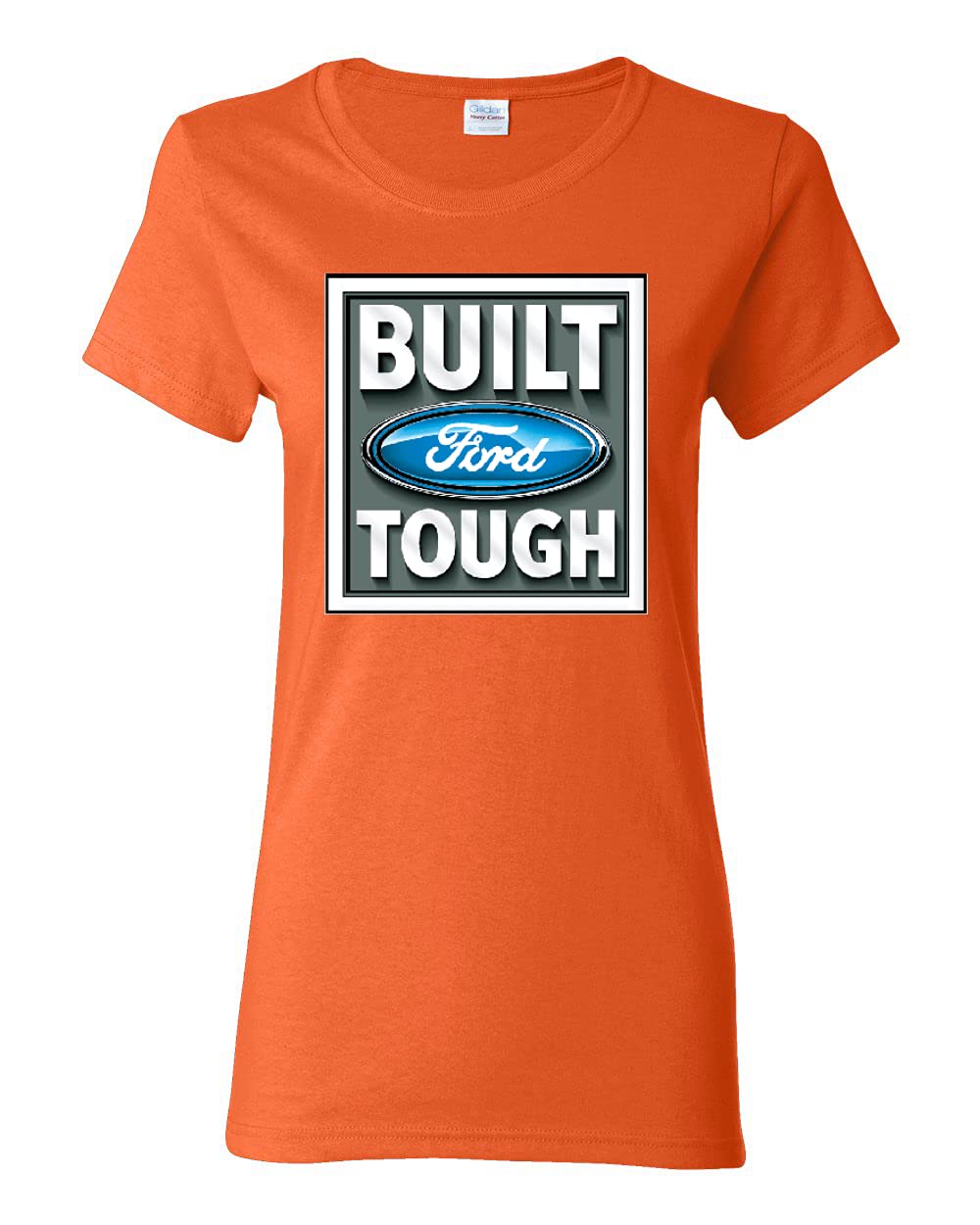 Official Licensed Ford Mustang Shelby Graphic T-Shirt for Women - Built Ford Tough Classic Cars & Trucks Logo Tee - Perfect for Car Enthusiasts & Casual Wear