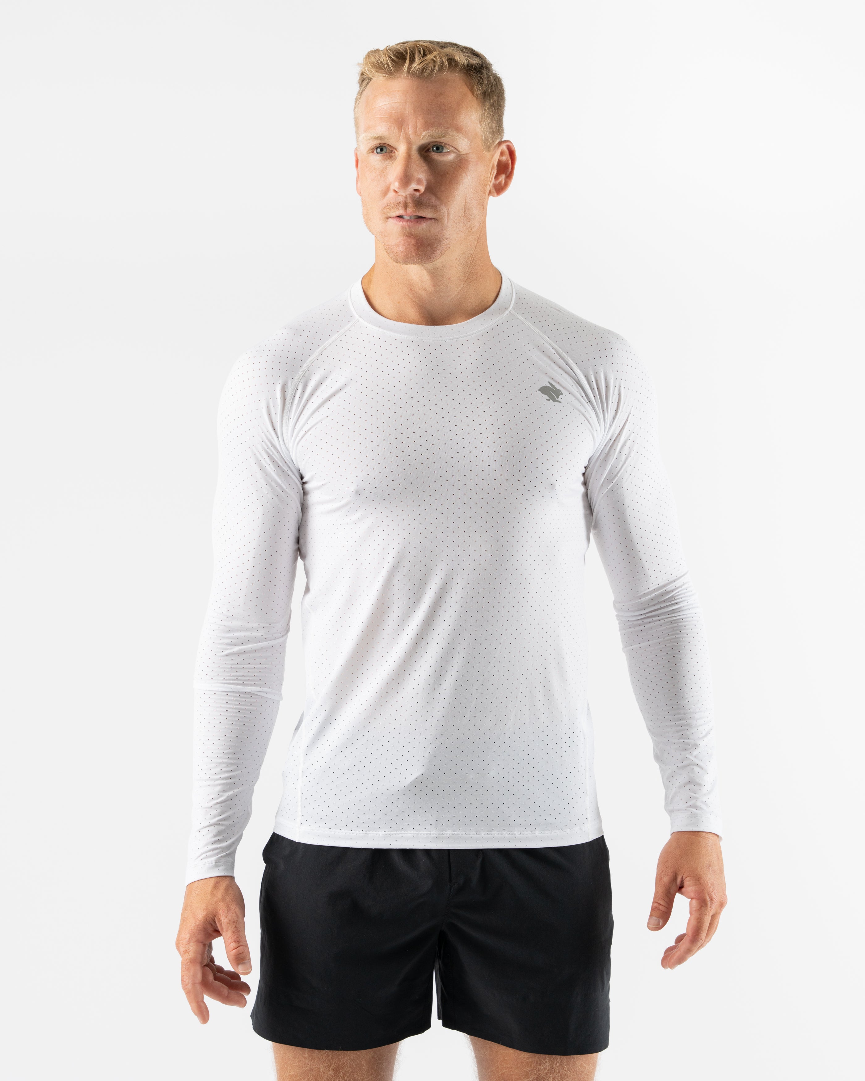 Men's Easy Tee Performance Ice Long Sleeve Shirt - Moisture Wicking & Breathable for Workouts, Running & Outdoor Activities