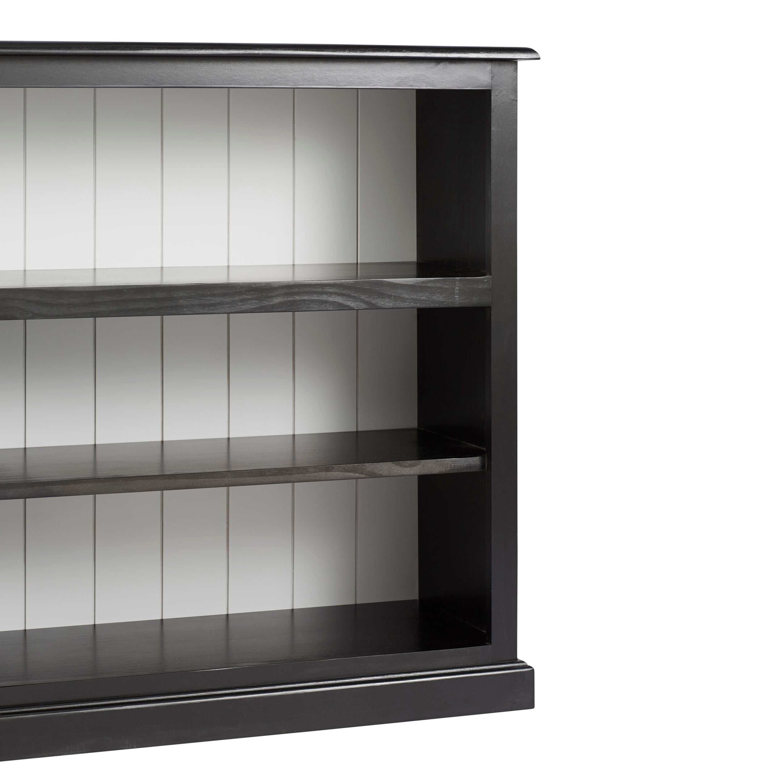 Armand Lowline Bookcase 90 x 155cm Black - Modern Bookshelf for Living Room, Bedroom & Office Storage - Sturdy & Stylish Furniture for Home Organization