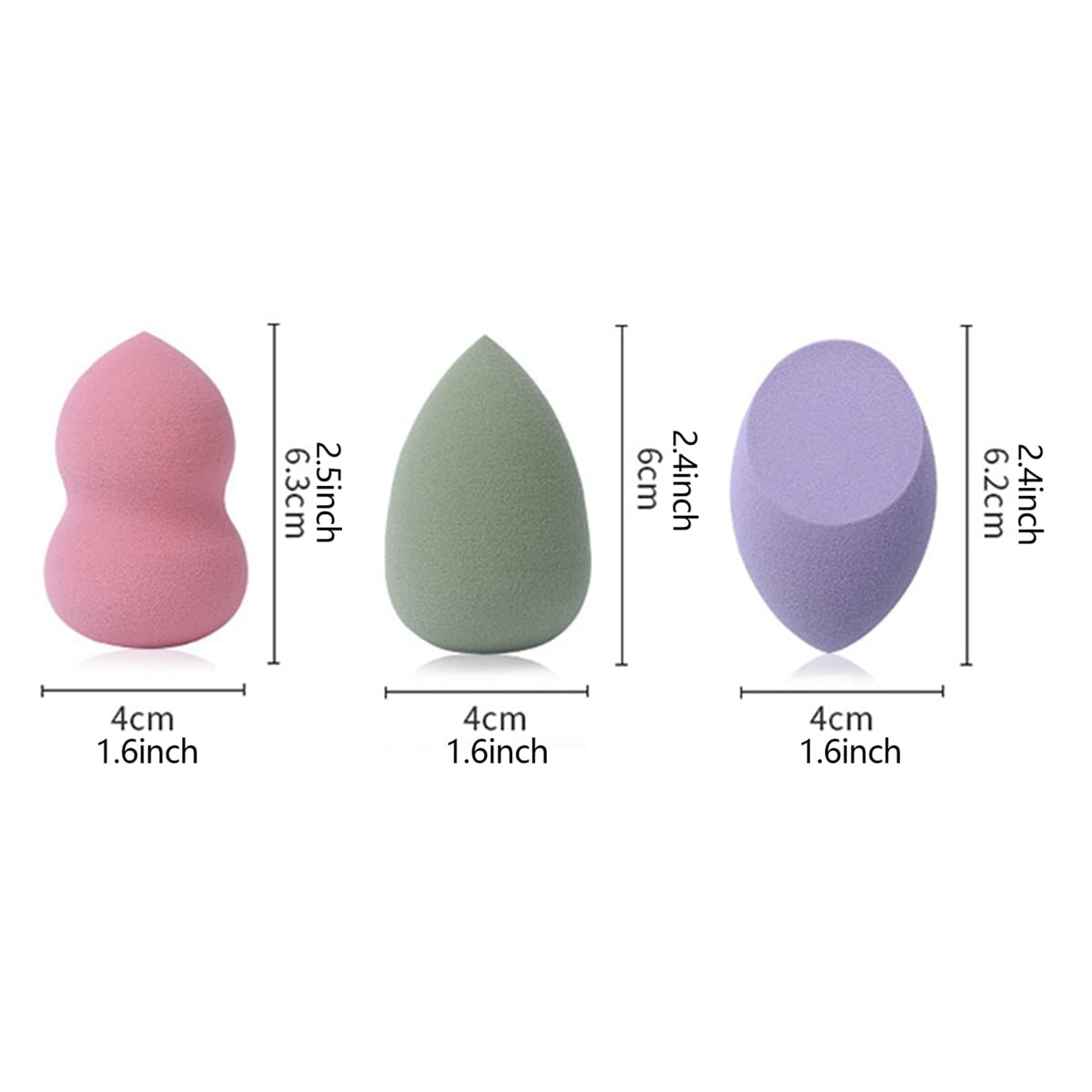 Soft Makeup Blending Sponge - 3 Pack Beauty Blenders for Foundation & Concealer | Perfect for Flawless Airbrush Finish & Everyday Makeup Application