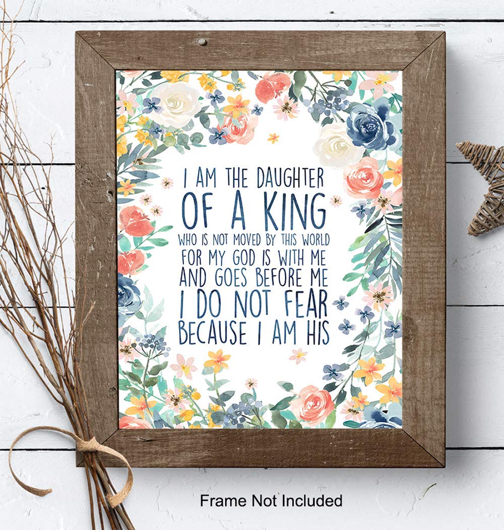 Inspirational Bible Verse Wall Art - Christian Home Decor for Bedroom & Gifts