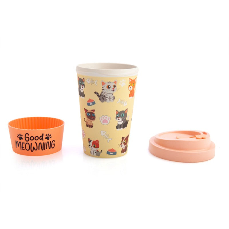 Eco-Friendly Reusable Cat Mug - Insulated Travel Coffee Cup for Cat Lovers - Perfect for Office, Home & Outdoor Adventures