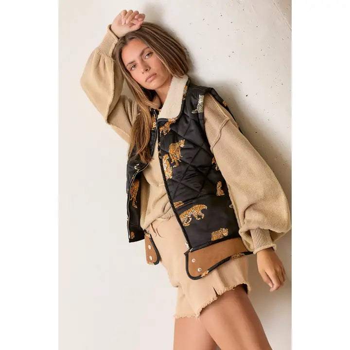 Burning Up Tiger Vest - Stylish & Warm Winter Jacket for Men & Women | On Sale $34.40 | Perfect for Outdoor Activities & Casual Wear