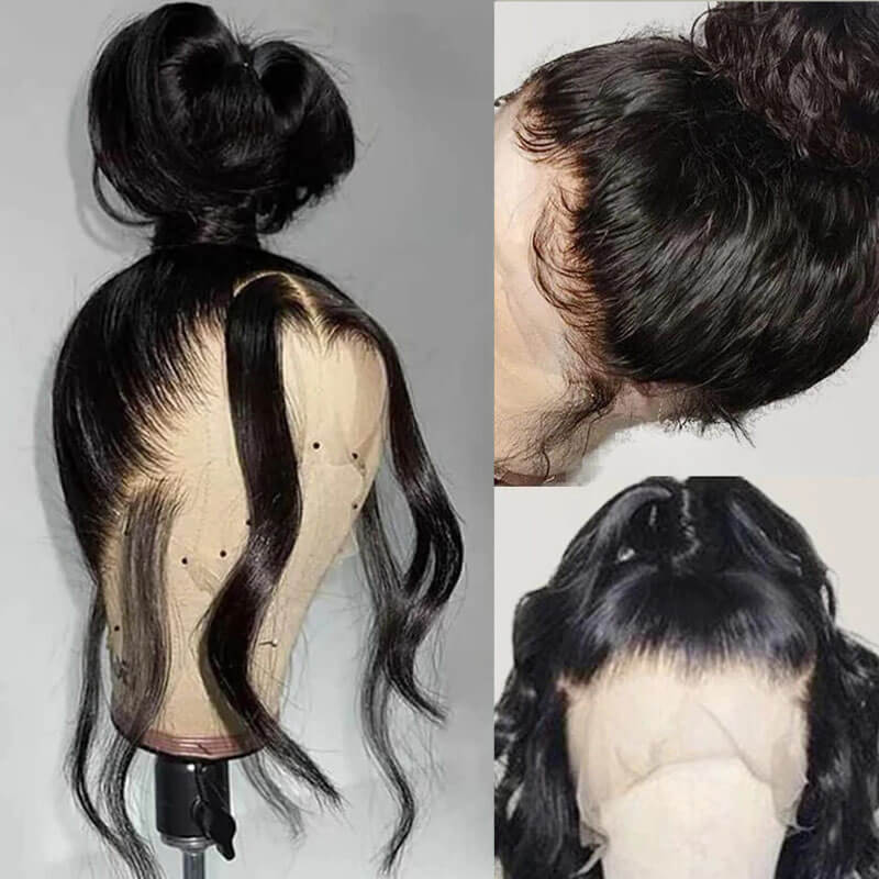 Eullair 360 Lace Frontal Wig - 100% Human Hair, Breathable & Versatile (12-30 Inch) - Perfect for Daily Wear, Cosplay, and Special Occasions