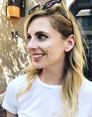 American Made Temporary Freckle Tattoos - Metallic Blue & Green Stars Set of 4 (6.75