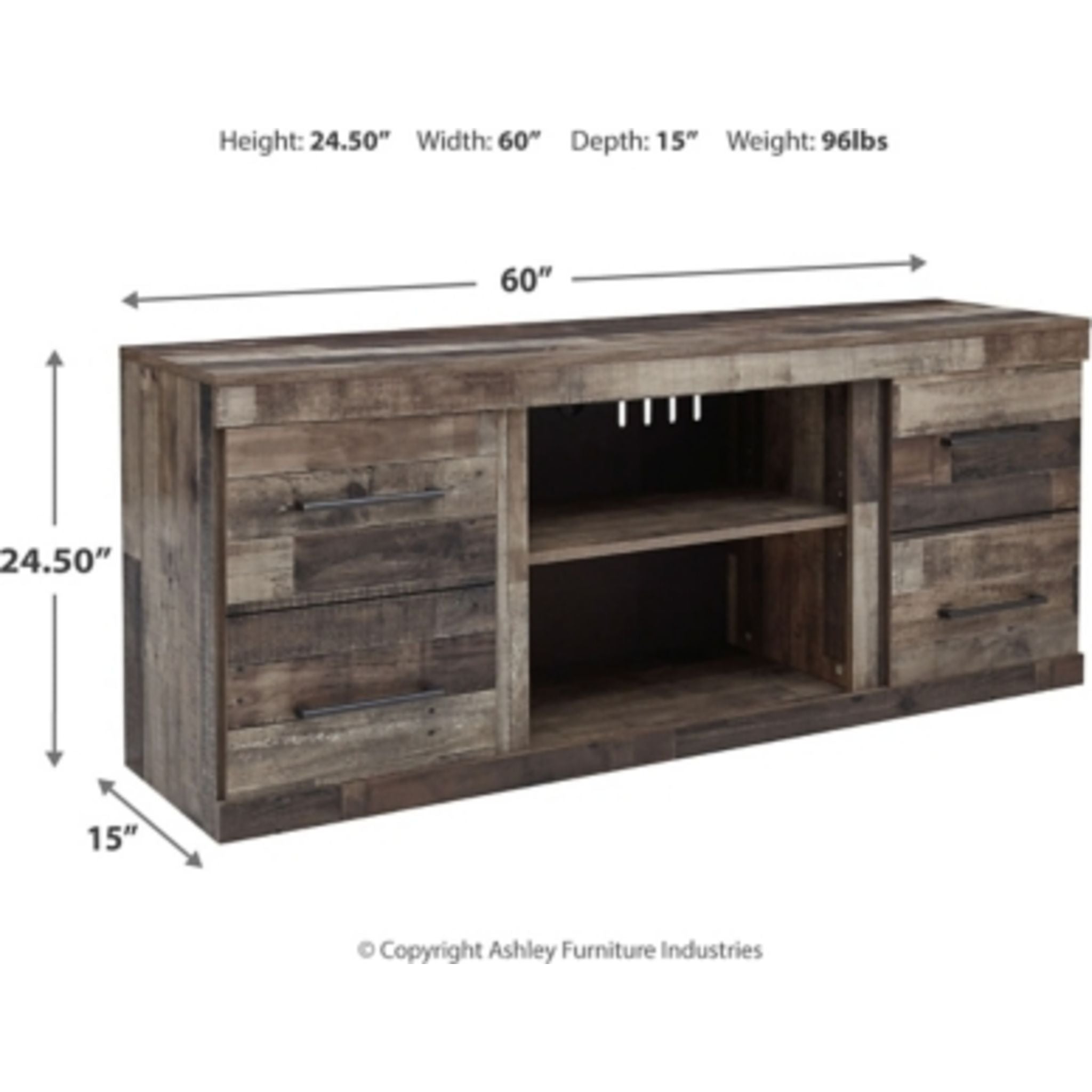 Derekson TV Stand for Living Room - Modern Entertainment Center with Storage Shelf for Flat Screen TVs up to 65 inches - Perfect for Home Theater & Gaming Setup