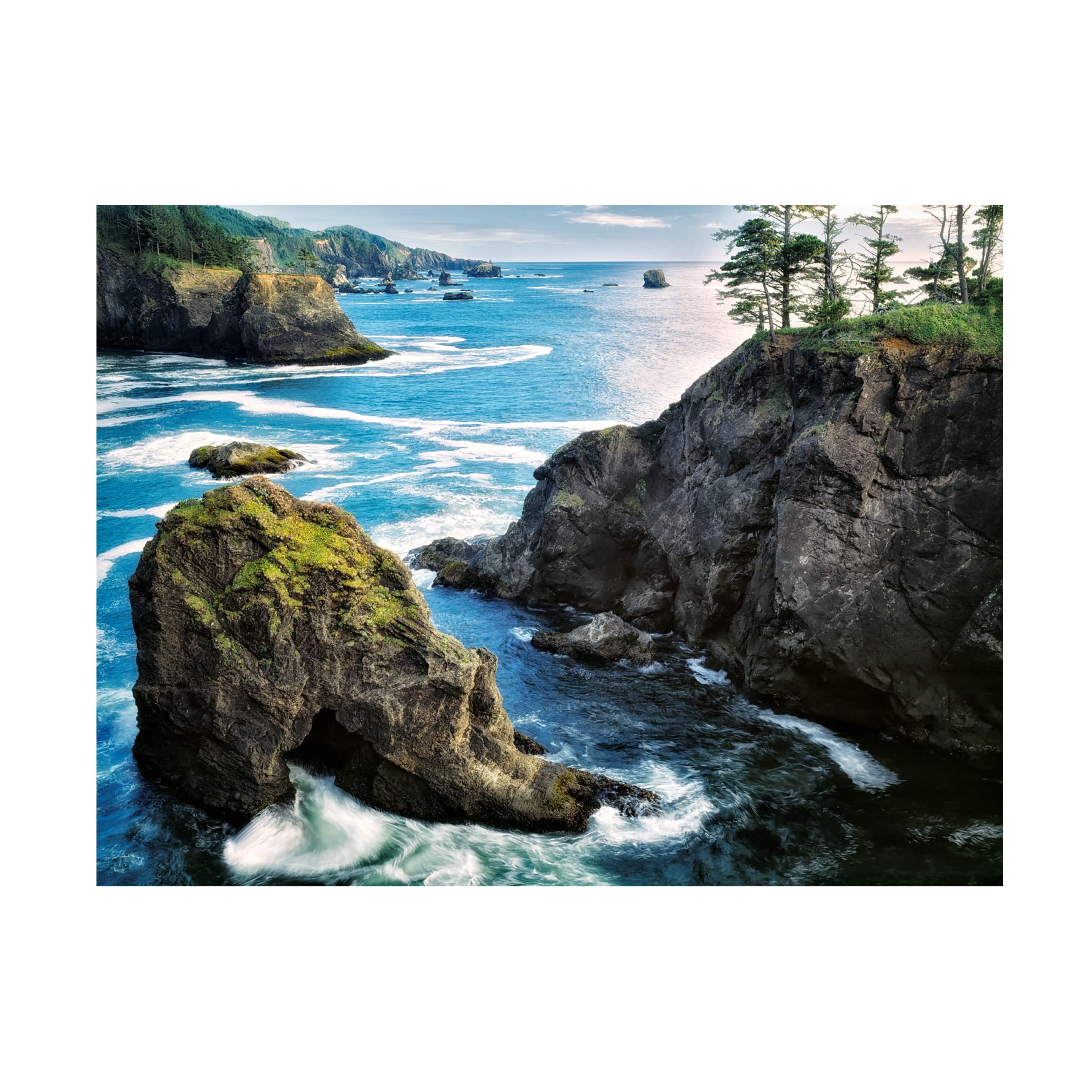 Trademark Fine Art 'Cliffs 1' Canvas Wall Art Print by Dennis Frates - Coastal Landscape Painting for Living Room, Bedroom & Office Decor