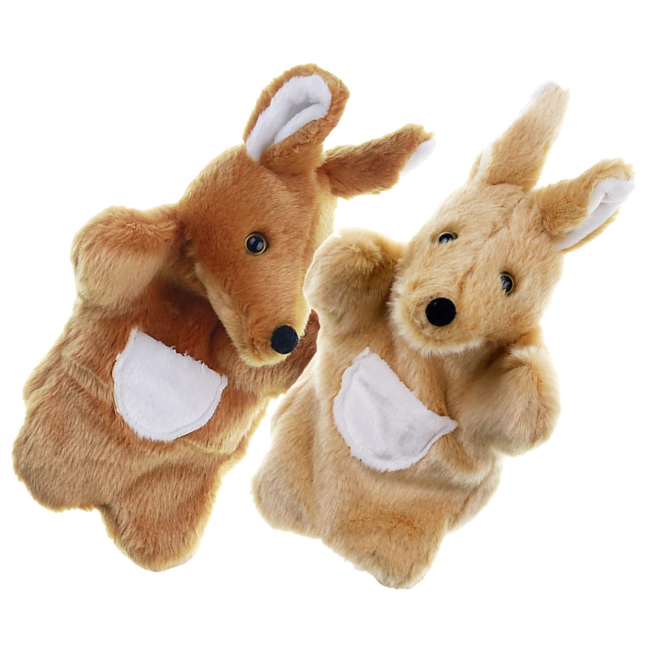 Totority 2-Piece Plush Hand Puppet Set - Soft Animal Puppet Toys for Kids & Toddlers - Interactive Educational Puppet Theater Show for Children - Perfect for Storytelling, Role Play, and Classroom Activities