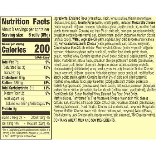 Totino's Triple Cheese Pizza Rolls - Frozen Snacks (50 Count, 24.8 oz) | Perfect for Parties, Game Nights & Quick Meals