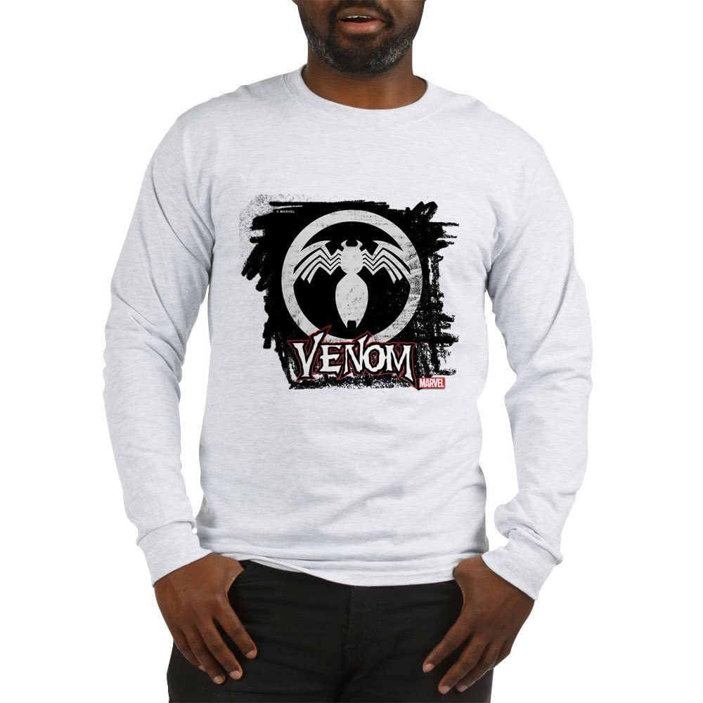 Venom Chalk Long Sleeve T-Shirt for Men & Women | Marvel Superhero Graphic Tee | Casual Wear & Cosplay Costume | Perfect for Halloween, Comic Con & Everyday Outfits