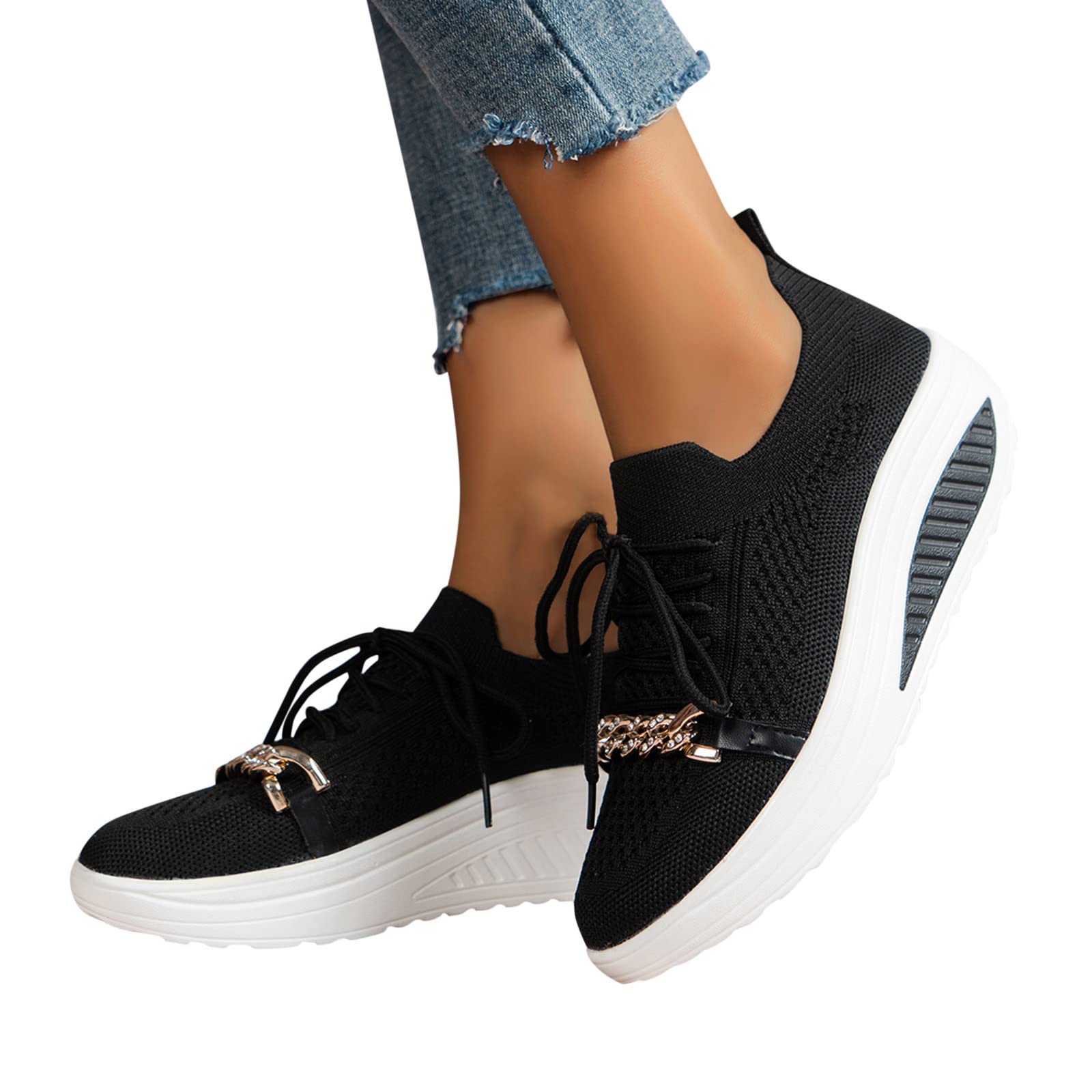 **Women's Slip-On Walking Sneakers - Breathable Mesh Lightweight Non-Slip Casual Running Shoes for Work, Gym, Travel & Everyday Wear**