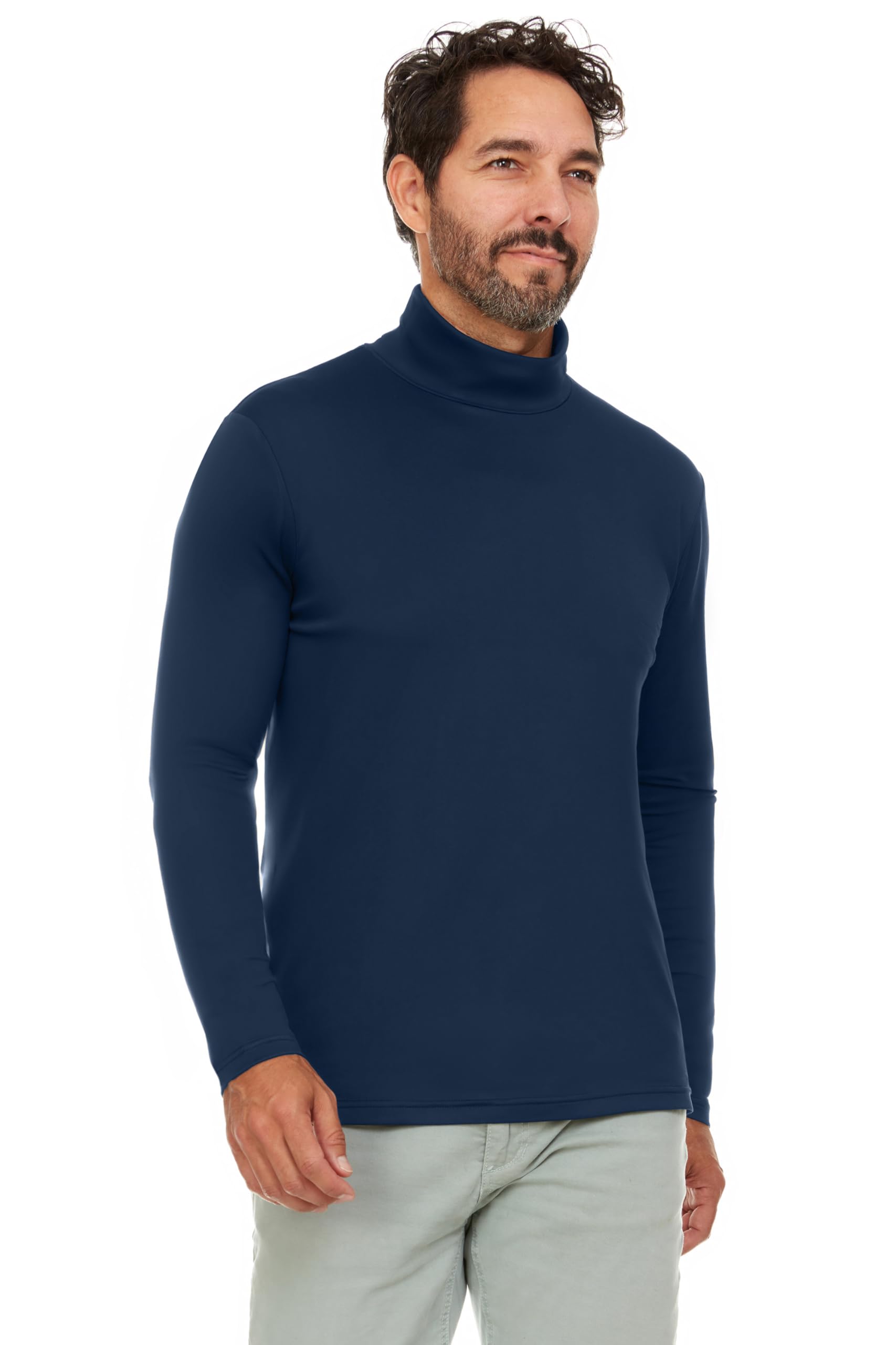 ThermoJohn Men's Long Sleeve Thermal Compression Shirt - Base Layer for Cold Weather - Winter Workout, Hiking & Outdoor Activities