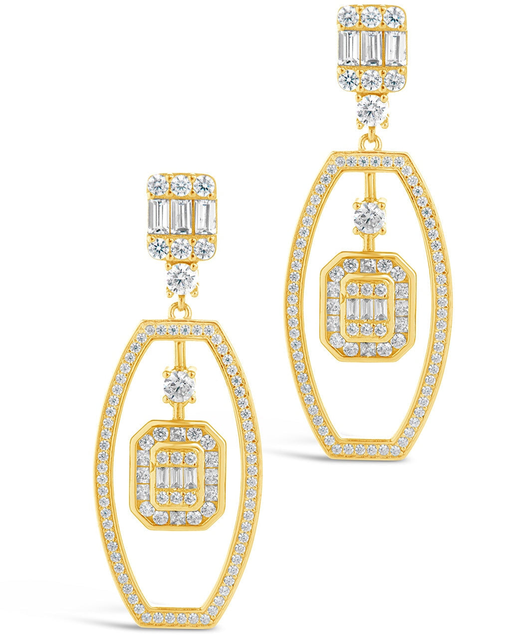 Kendall CZ Drop Earrings for Women - Elegant Cubic Zirconia Dangle Earrings | Perfect for Parties, Weddings & Evening Events