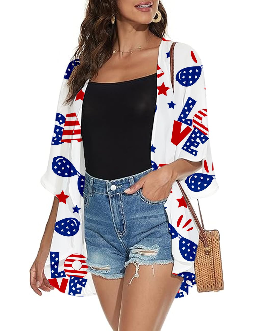 Women's Lightweight Beach Kimono Cardigan Cover Up - Summer Holiday Casual Tops for Pool, Beach & Vacation Wear