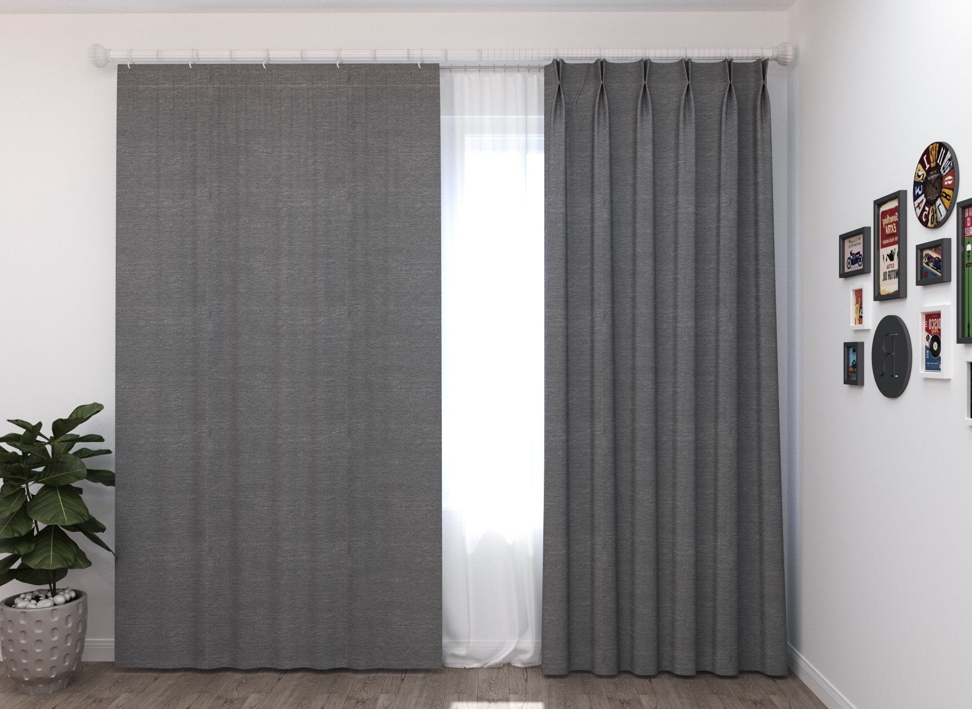 Custom Pinch Pleat with Hook Curtains - Made to Measure for Living Room, Bedroom & Dining Room - Premium Window Treatments for Home Decor