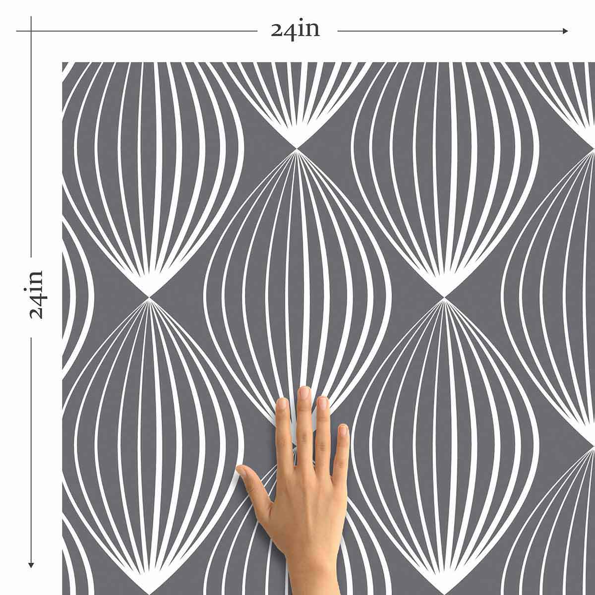 Grey Balloon Peel and Stick Removable Wallpaper 8201 - Self-Adhesive Decorative Wall Covering for Bedroom, Nursery, and Home Decor
