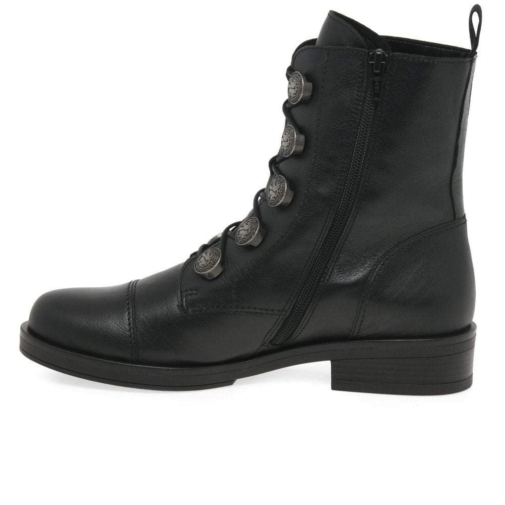 Gabor Women's Lady Biker Boots - Black Leather Motorcycle Boots Size 5 M | Stylish & Comfortable for Riding, Casual Wear & Night Out