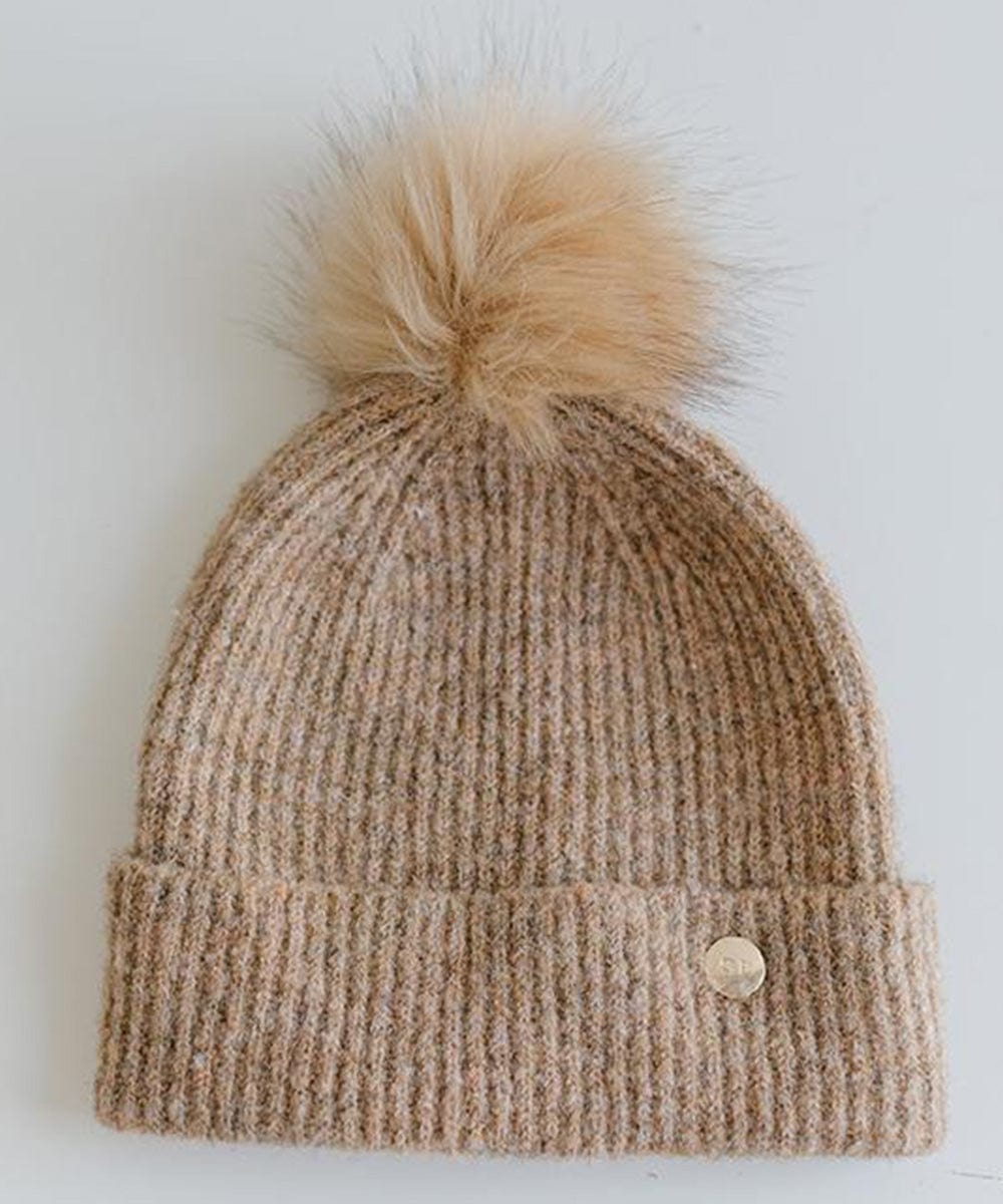 Milo Kids Pom Beanie - Soft Winter Hat for Boys & Girls - Warm Knit Beanie with Faux Fur Pom Pom - Perfect for Snow Play, Outdoor Activities & Cold Weather Fashion