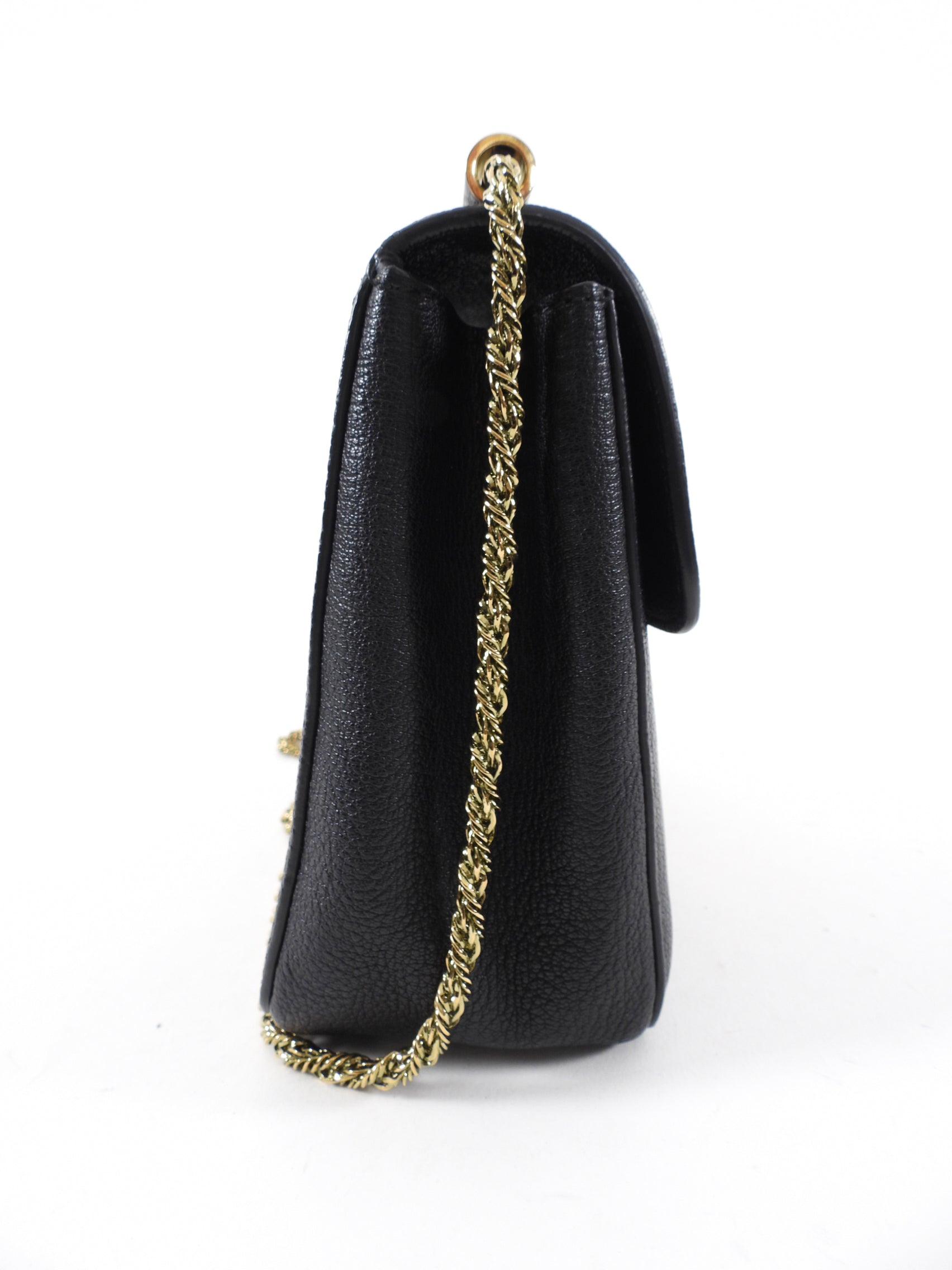 Chloe Black Grain Leather Elsie Crossbody Chain Bag - Stylish & Elegant for Evening Outings, Parties & Special Occasions