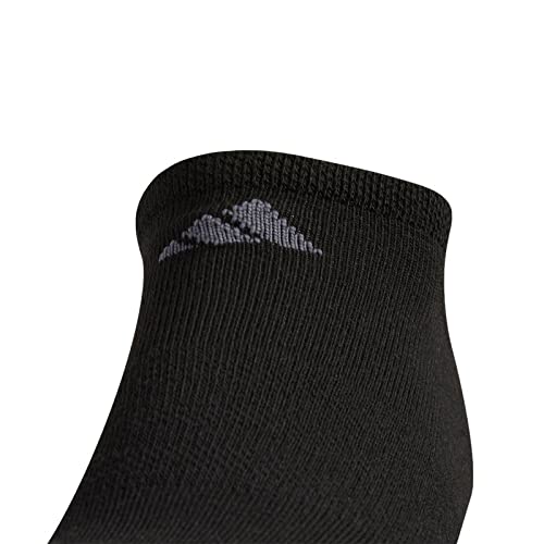 adidas Women's Superlite No Show Socks 6-Pack - Black/Onix, Medium | Breathable & Comfortable Athletic Socks for Running, Gym & Everyday Wear