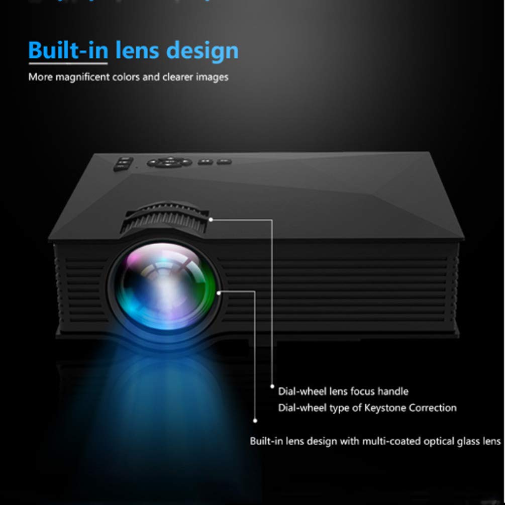 Full HD 1080P Portable Projector - 12,000 Lumens Mini Home Theater Projector with HDMI/VGA/USB/AV Inputs for Smartphones, Laptops, TV & Gaming | Perfect for Movie Nights, Presentations & Outdoor Entertainment