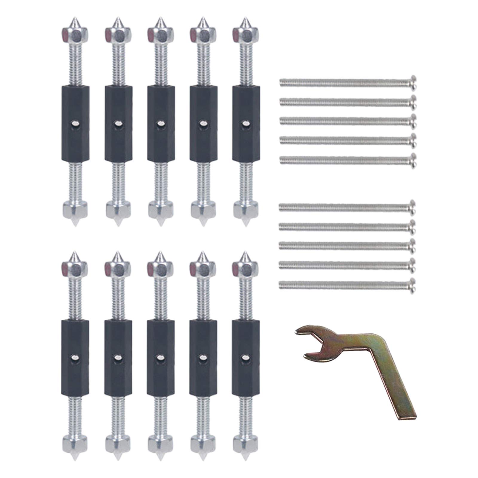 **VideoPUP Universal Cassette Repair Kit - 86 Type Electrical Box Repair Tool with 10 Screws, Adjustable Wrench (Black+Silver) for Switch & Socket Maintenance - Perfect for Home DIY & Electrician Projects**