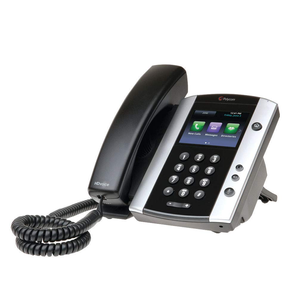 Polycom VVX 500 12-Line Business IP Phone with HD Voice | PoE Enabled (Power Adapter Sold Separately) | Ideal for Office Communications & Conference Calls
