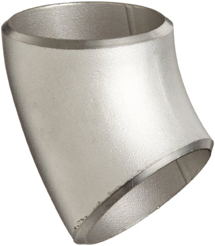 304/304L Stainless Steel 45 Degree Long Radius Elbow - Schedule 40 Butt Weld Pipe Fitting - 3 Inch Pipe Size - Perfect for Industrial Piping, Plumbing, and HVAC Systems