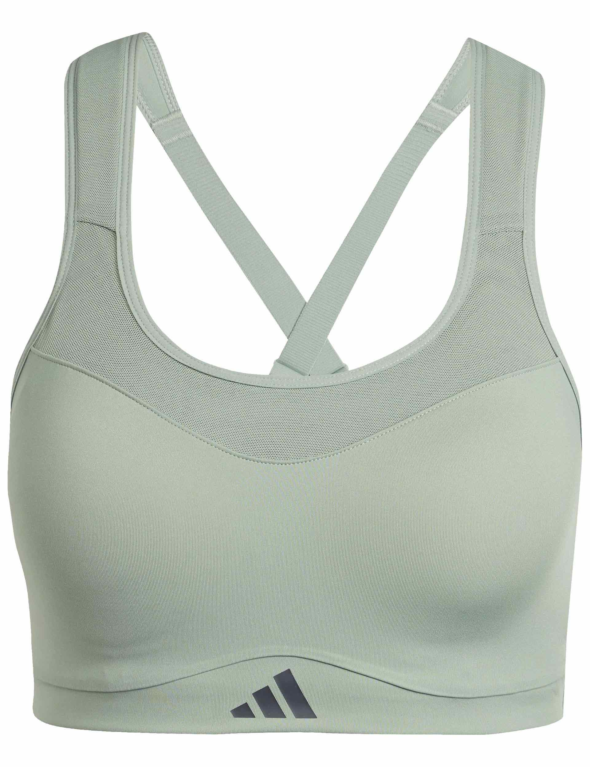 TLRD Impact Training High Support Sports Bra for Women - Silver Green | Wire-Free Workout Bra for Running, Yoga & Gym | Moisture-Wicking Activewear