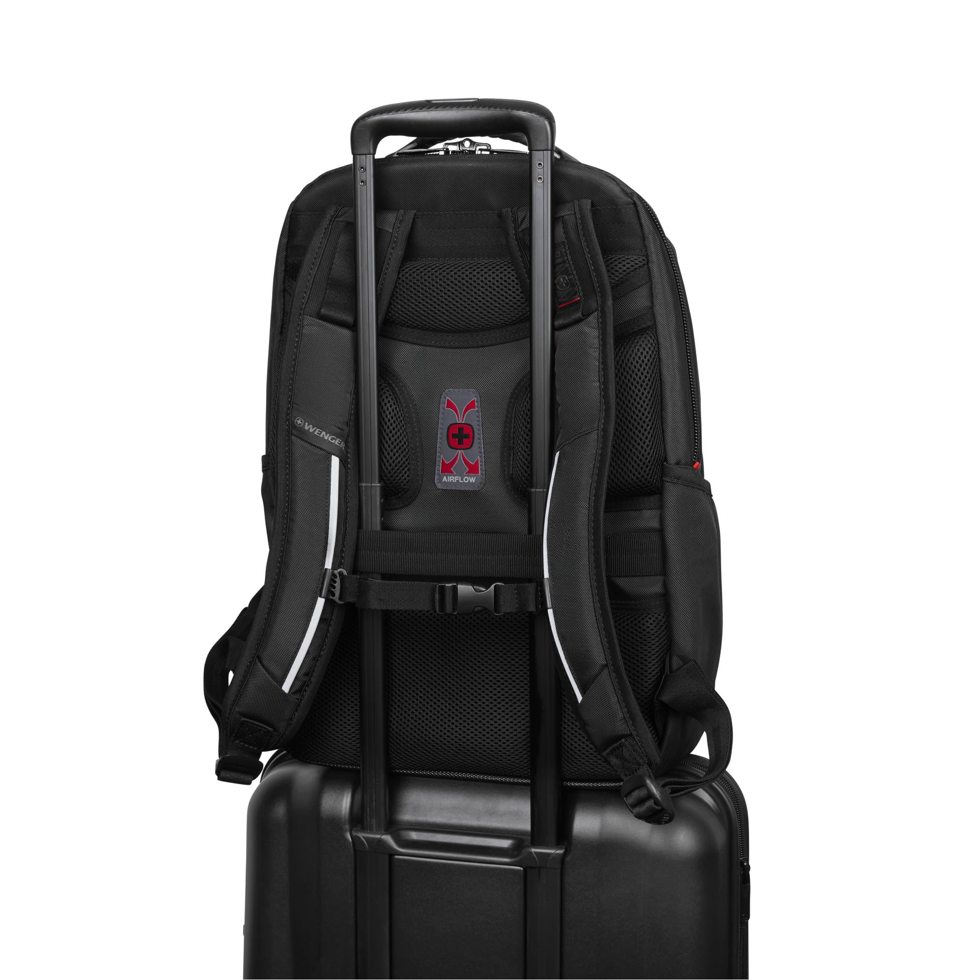 Wenger 17 Inch Cosmic Laptop Backpack for Business & Travel - Durable & Stylish Black Computer Bag for Work, School & Commuting