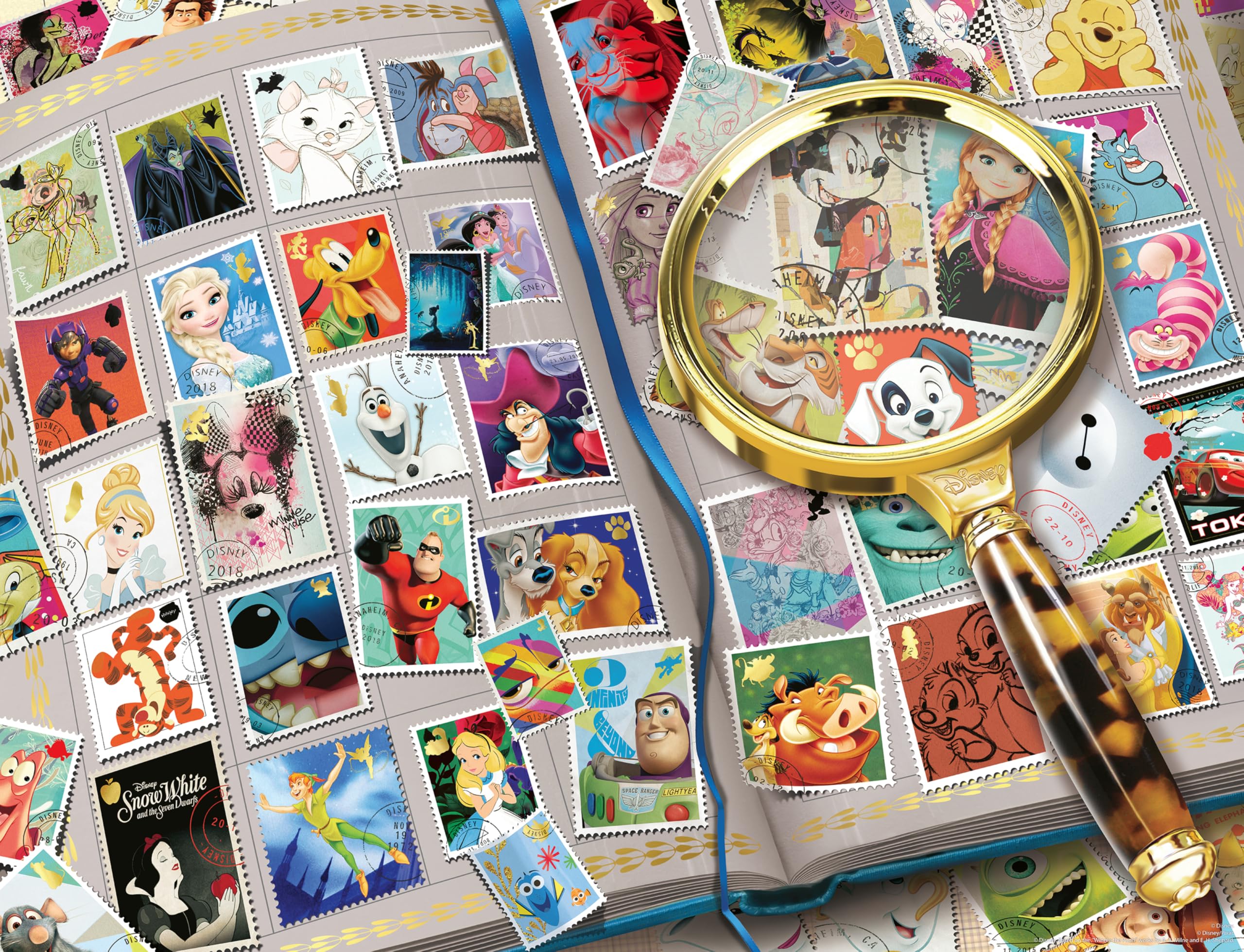 Ravensburger Premium 2000-Piece Disney Stamps Jigsaw Puzzle for Adults & Teens 14+ | High-Quality European-Made Collectible Puzzle | Perfect for Family Game Nights, Stress Relief & Home Decor