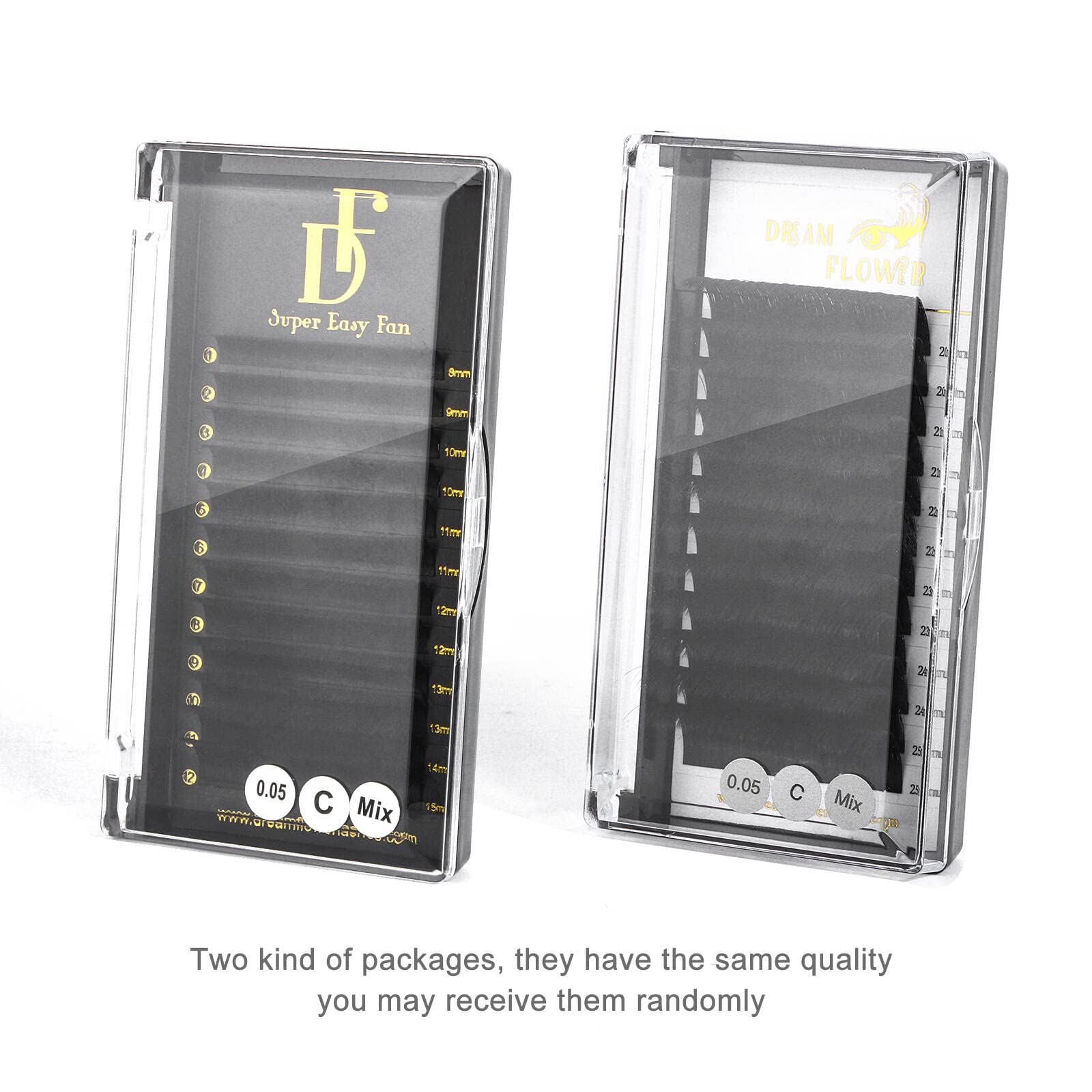 Premium 0.05mm DD Curl 23mm Volume Eyelash Extensions - Easy Fan Self-Blooming Lashes for Professional Salon & Home Use
