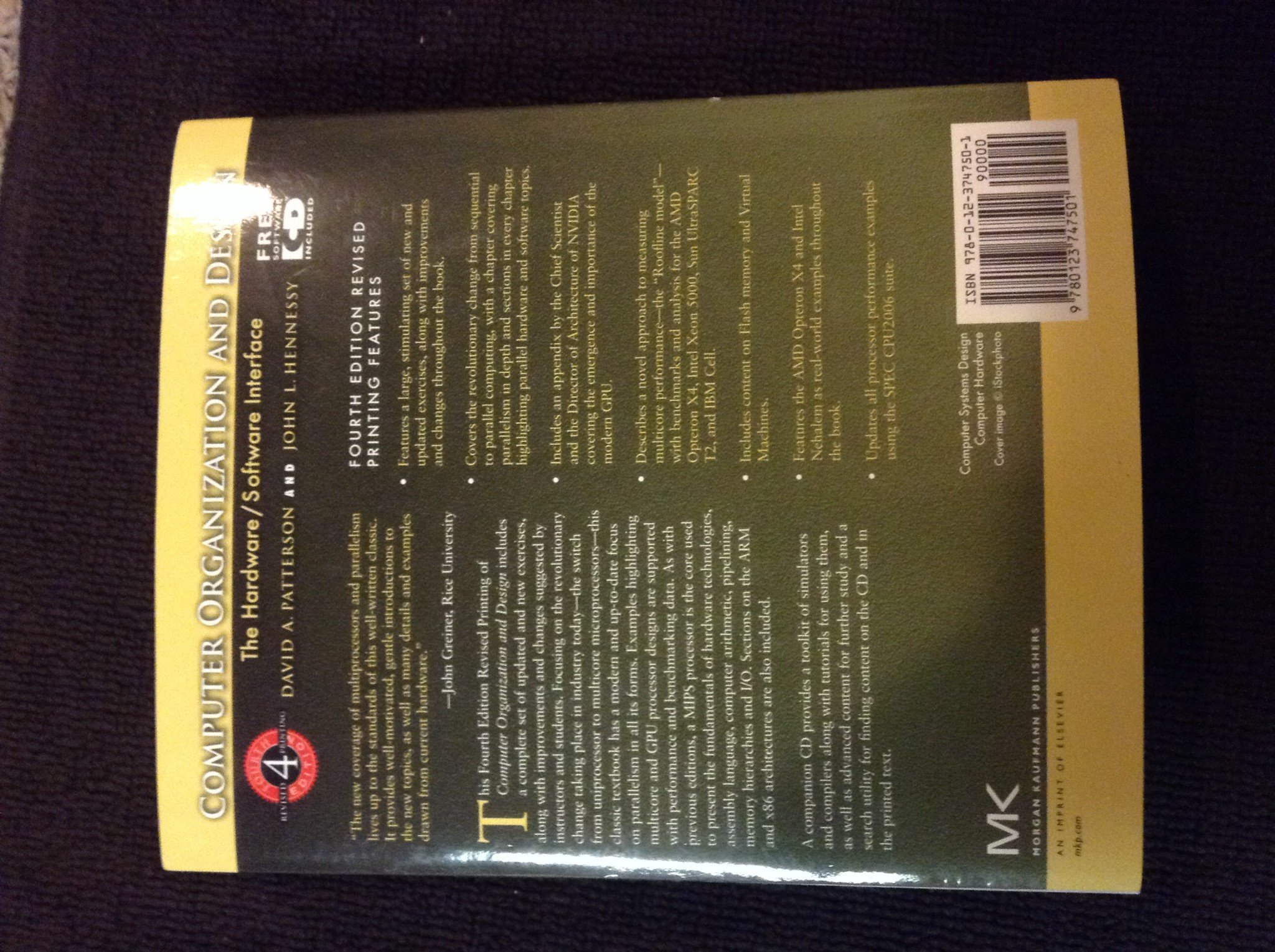 Computer Organization and Design: The Hardware/Software Interface | Morgan Kaufmann Computer Architecture Book | Essential for Computer Engineering Students & Professionals | Perfect for University Courses, Self-Study, and Technical Reference