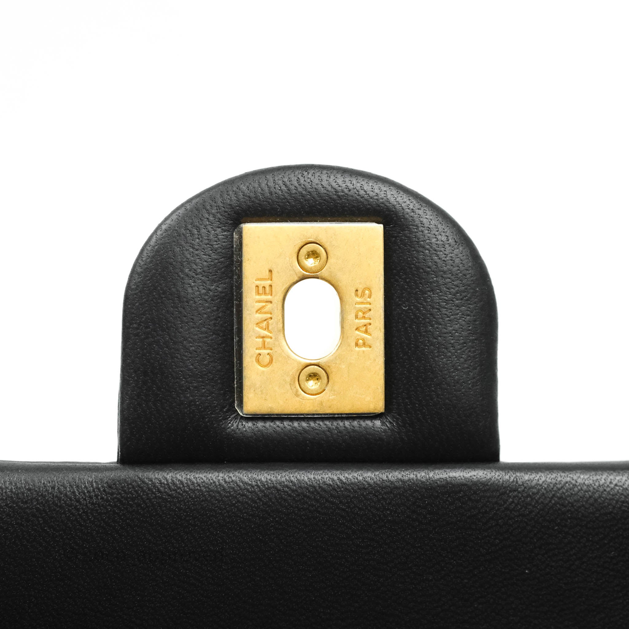 Chanel Circular Handle Flap Bag Black Lambskin with Aged Gold Hardware - Luxury Crossbody Purse for Women, Perfect for Evening Events & Date Nights