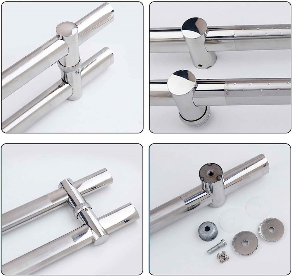 Stainless Steel Shower Door Handles - 800mm for Bathroom & Interior Doors