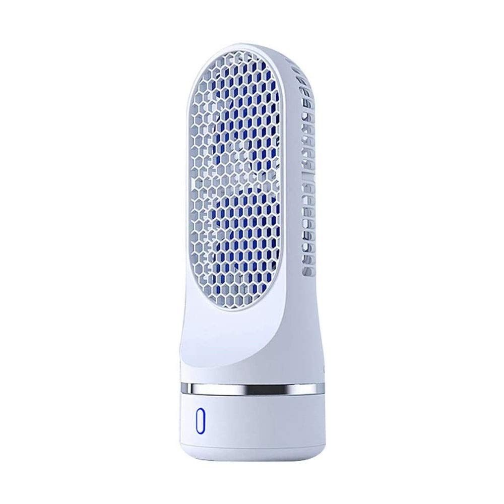 Qin Personal Fan - Mini USB Desktop Fan with Auto Oscillation, Quiet & Portable for Home, Office, Dorm, Library | White | Perfect for Studying, Working & Outdoor Activities