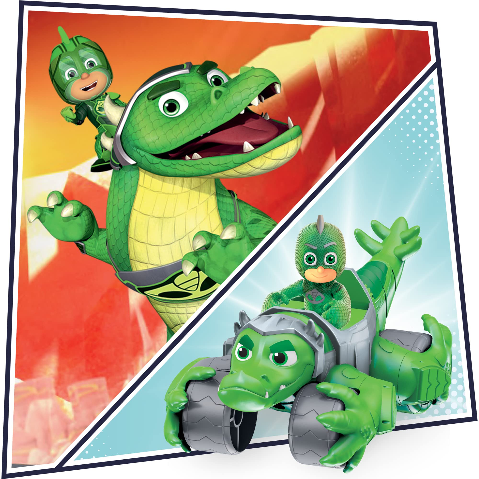 PJ Masks Gekko Rider Car with Figure - Superhero Toy for Kids 3+ | Pretend Play Gift
