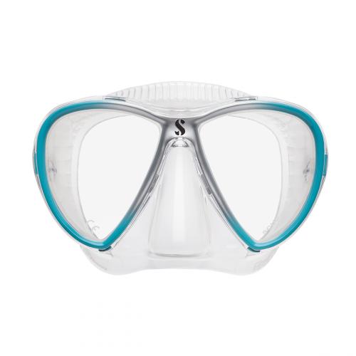 Scubapro Synergy Twin Clear/Turquoise Snorkeling Mask - Perfect for Scuba Diving, Snorkeling & Underwater Photography