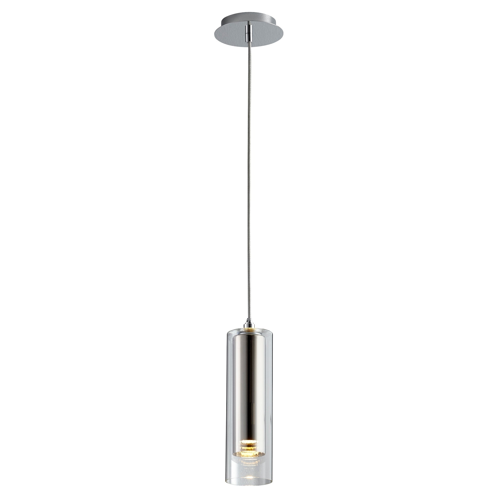 Oxygen GRATIS 3 609 1414 LED Pendant Light Fixture - Polished Chrome Finish | Modern Ceiling Lighting for Dining Room, Kitchen Island & Bedroom