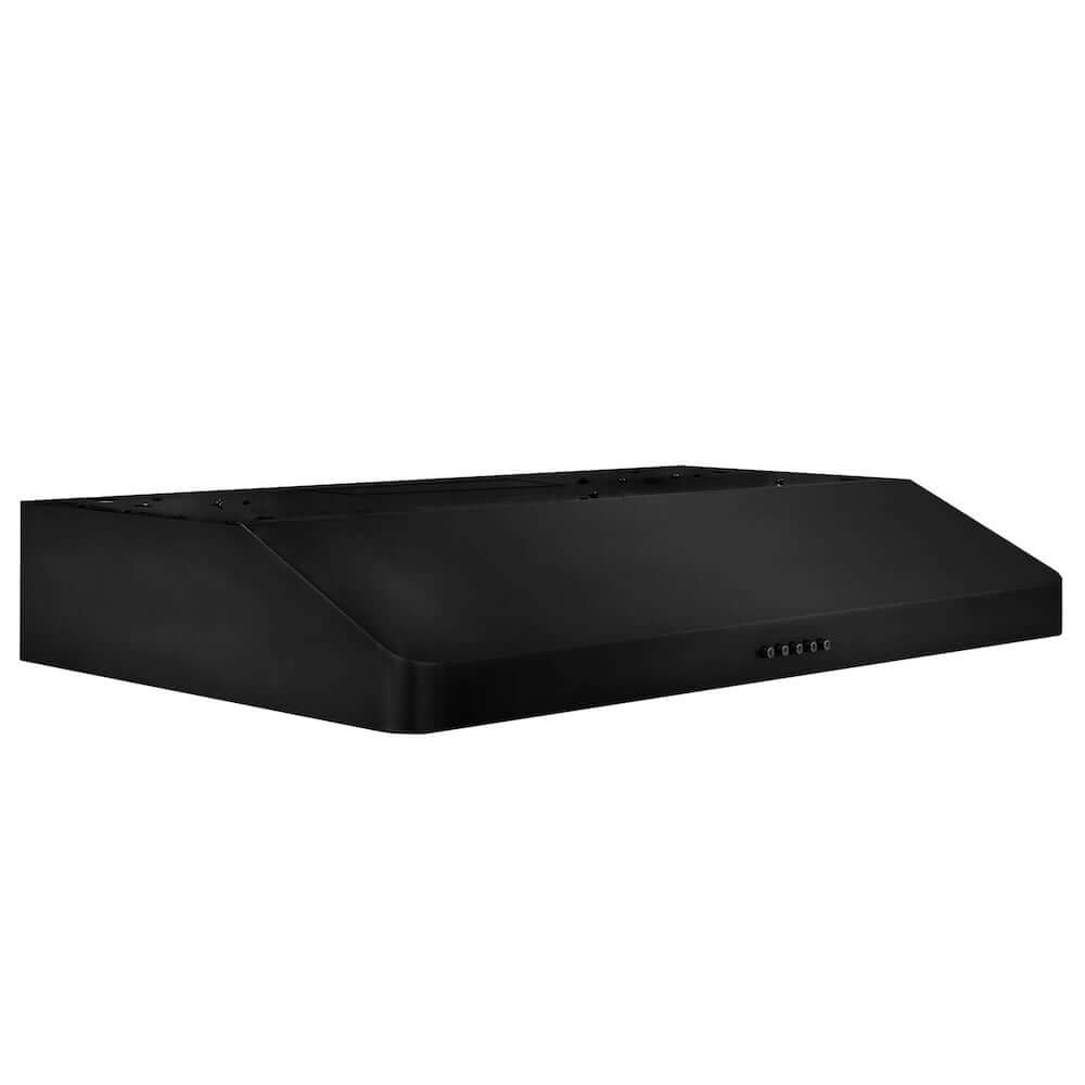 ZLINE 30 Inch 400 CFM Ducted Under Cabinet Range Hood - Black Stainless Steel (BS617 30) | Powerful Kitchen Ventilation for Gas Stoves & Cooking Smoke Removal